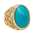 Bague en Or jaune et Turquoise - Castafiore