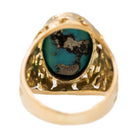 Bague en Or jaune et Turquoise - Castafiore