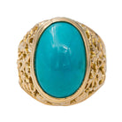 Bague en Or jaune et Turquoise - Castafiore