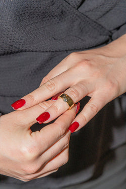 Bague en or jaune, or blanc et diamant - Castafiore