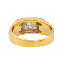 Bague en or jaune, or blanc et diamant - Castafiore