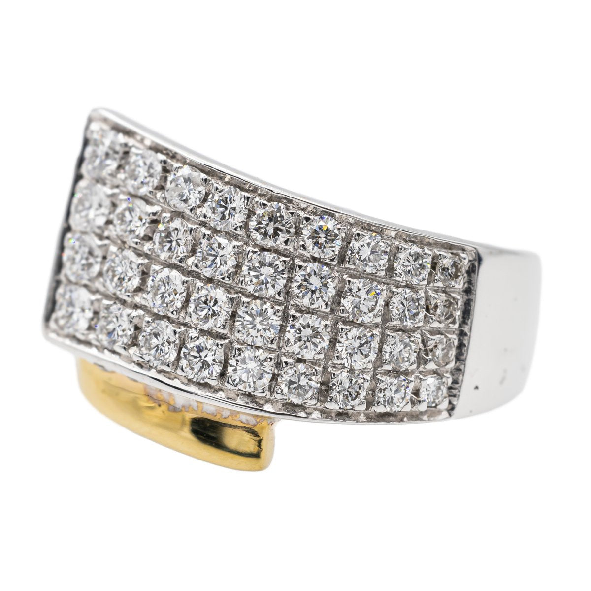 Bague en or jaune, or blanc et diamant - Castafiore