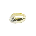 Bague en or jaune, or blanc et diamants - Castafiore