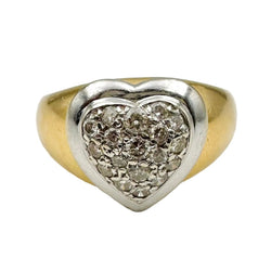 Bague en or jaune, or blanc et diamants - Castafiore