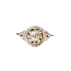 Bague en or jaune, or blanc et diamants - Castafiore