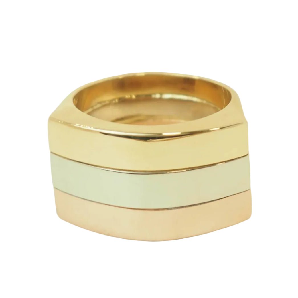 Bague en or jaune, or rose, et or blanc - Castafiore