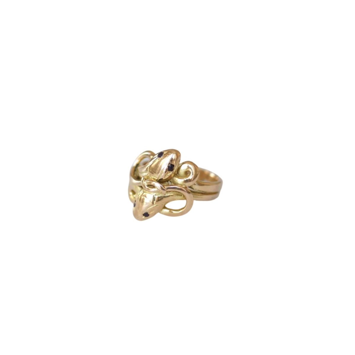 Bague en or jaune, or rose et rubis - Castafiore