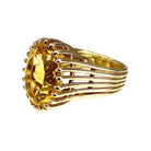 Bague en or jaune ornée d’une citrine ovale - Castafiore