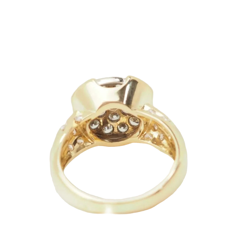 Bague en or jaune pavage de diamants - Castafiore