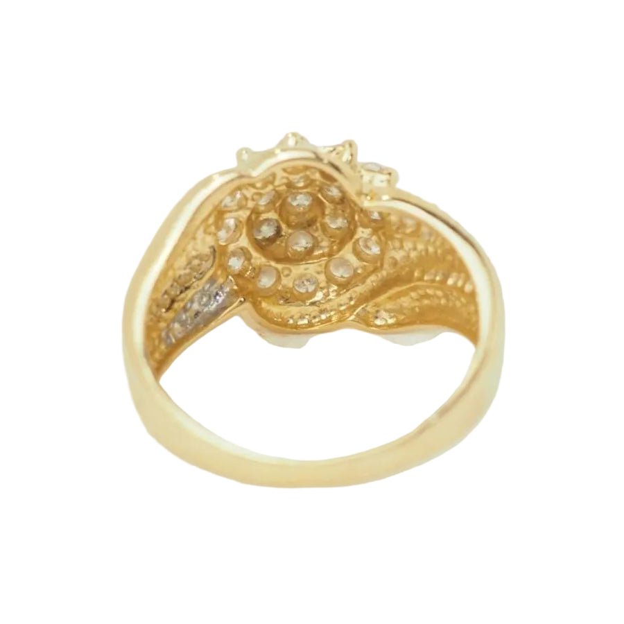 Bague en or jaune pavage de diamants - Castafiore
