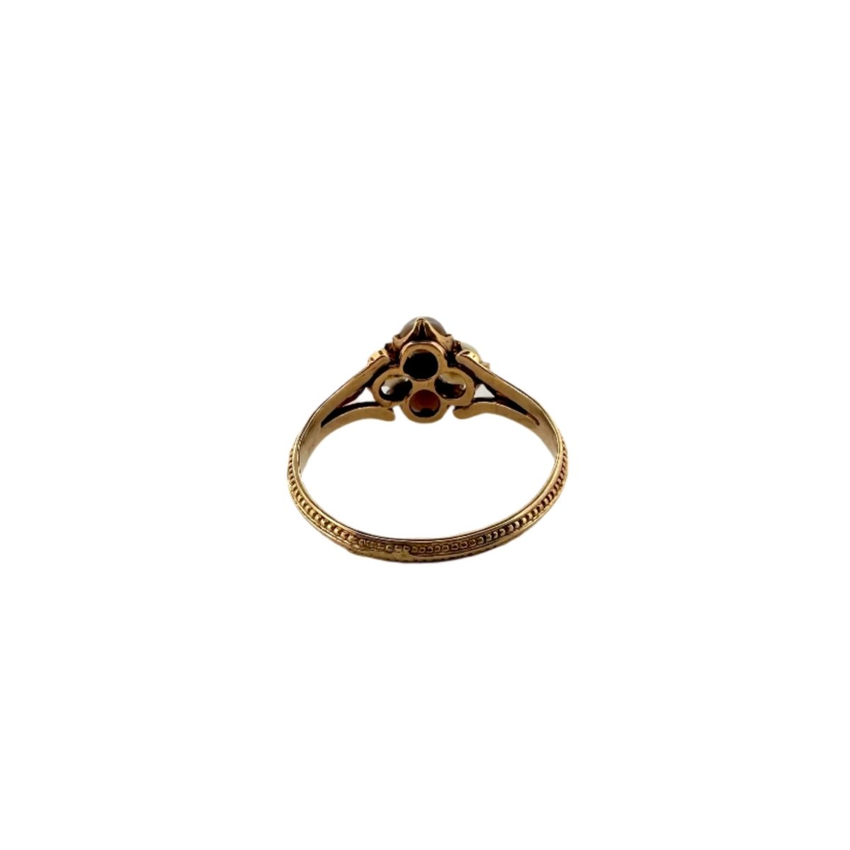 Bague en or jaune, perles et diamant - Castafiore