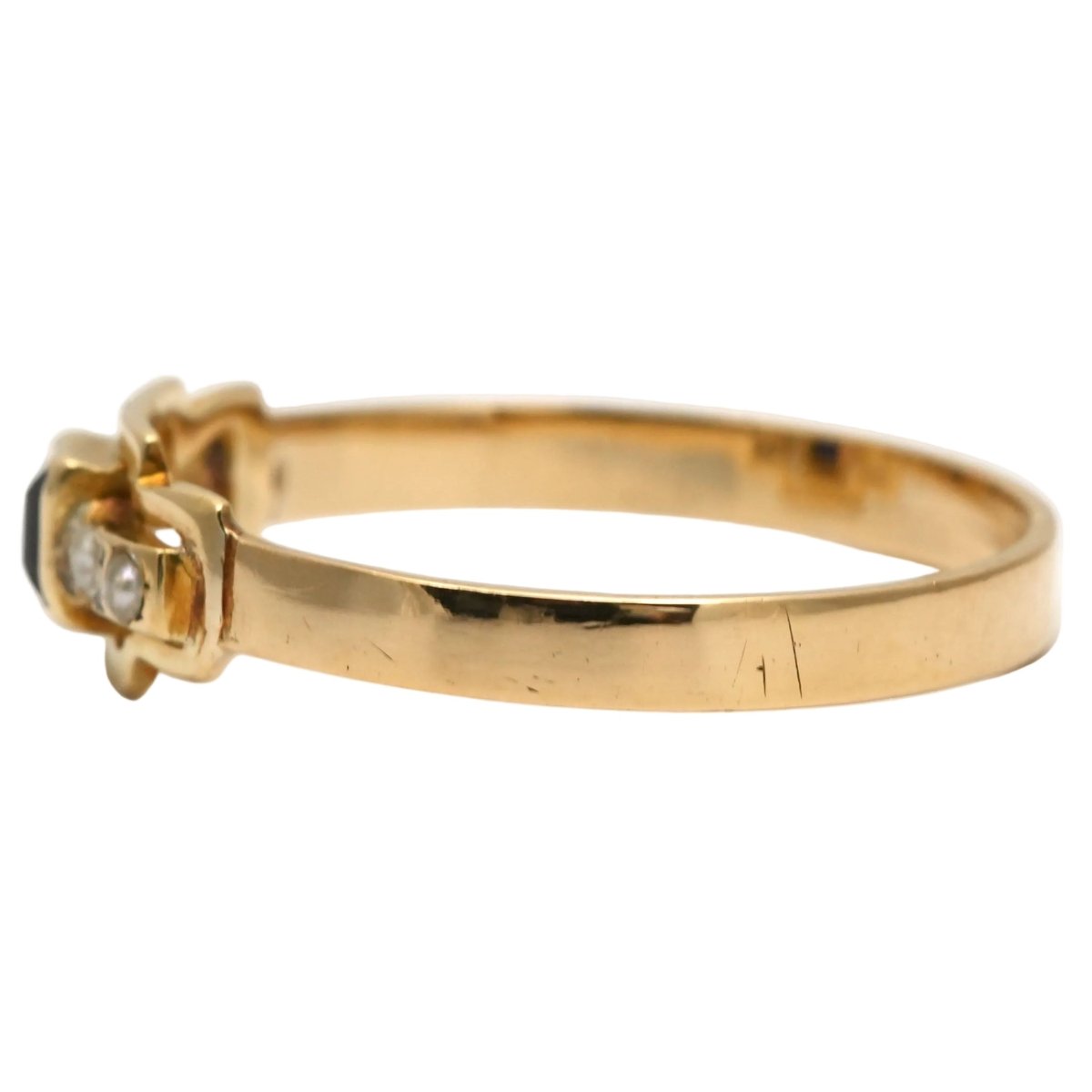 Bague en or jaune, perles et saphirs - Castafiore
