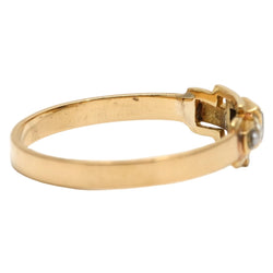 Bague en or jaune, perles et saphirs - Castafiore