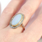 Bague en or jaune, platine et diamant - Castafiore