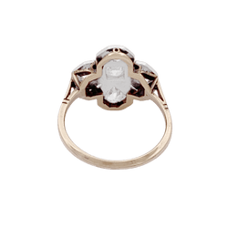 Bague en or jaune, platine et diamants - Castafiore