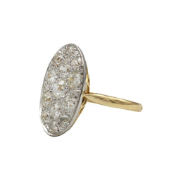 Bague en or jaune, platine et diamants - Castafiore