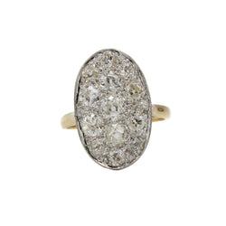 Bague en or jaune, platine et diamants - Castafiore