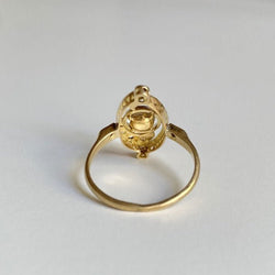 Bague en or jaune, platine, perle et diamants - Castafiore
