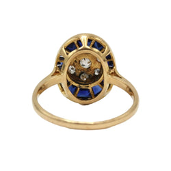 Bague en or jaune, platine, saphirs et diamants - Castafiore