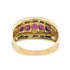 Bague en or jaune, rubis et diamants - Castafiore