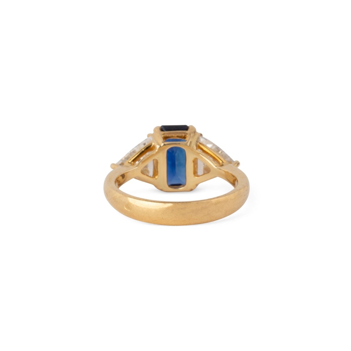 Bague en or jaune, saphir, émeraude et diamants - Castafiore