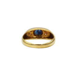 Bague en or jaune, saphir et diamants - Castafiore