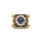 Bague en or jaune, saphir et diamants - Castafiore