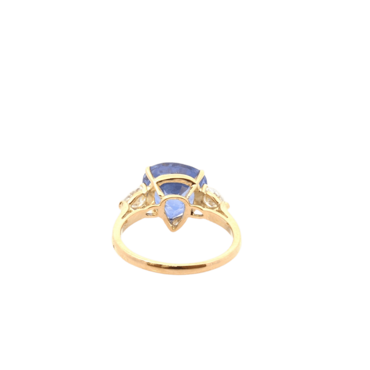 Bague en or jaune, saphir et diamants - Castafiore