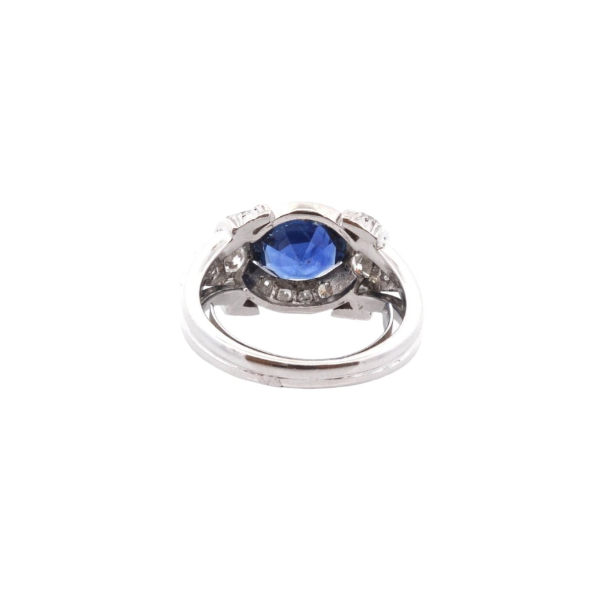 Bague en or jaune, saphir et diamants - Castafiore