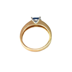 Bague en or jaune, saphir, et diamants - Castafiore