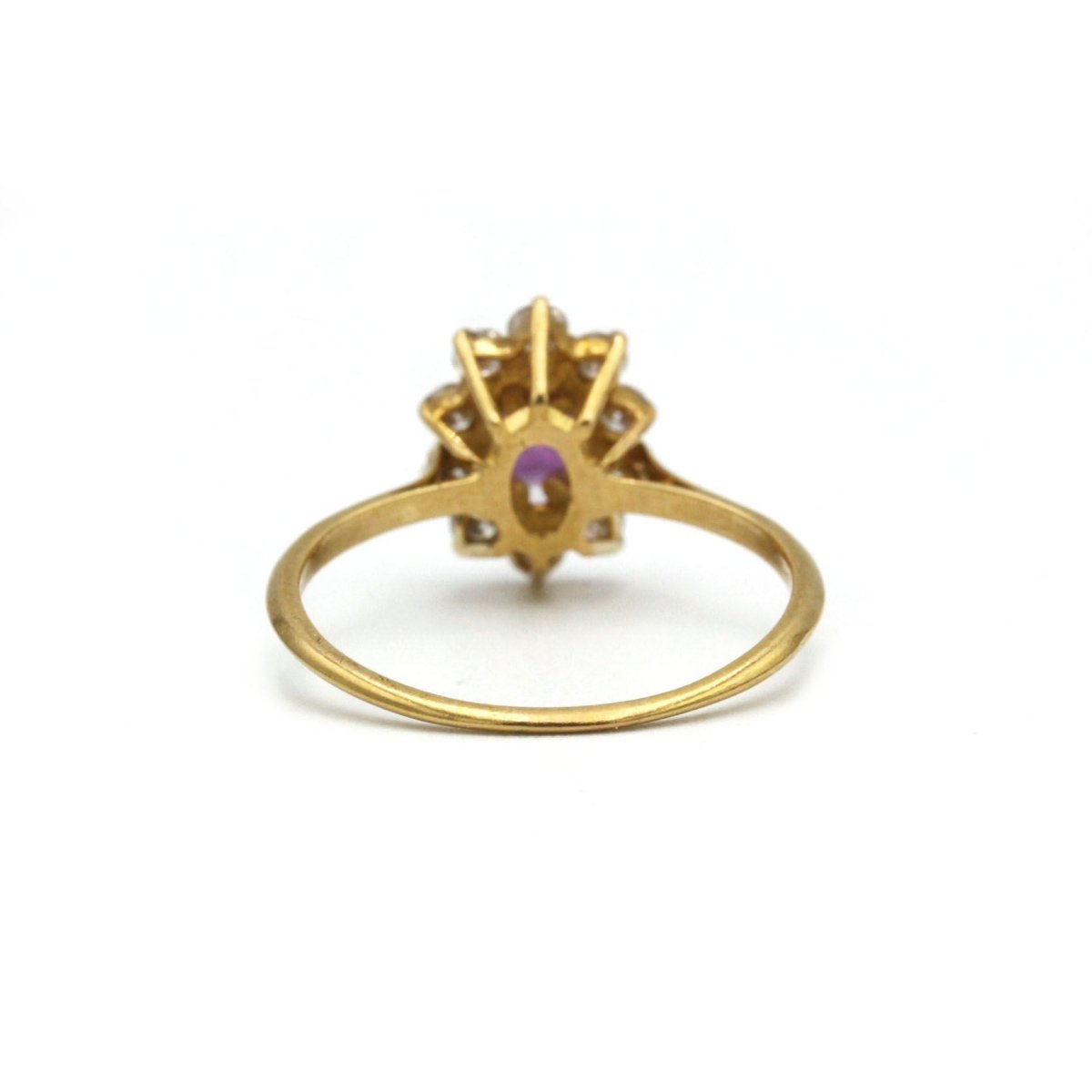 Bague en or jaune, saphir et diamants - Castafiore