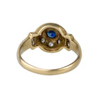 Bague en or jaune, saphir et diamants - Castafiore