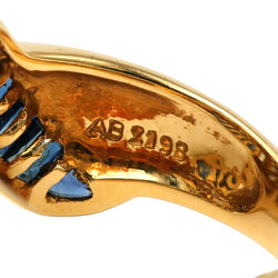 Bague en or jaune, saphirs et diamants - Castafiore