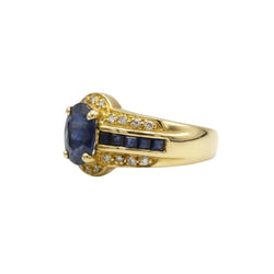 Bague en or jaune, saphirs et diamants - Castafiore