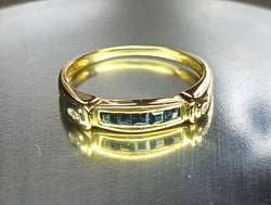 Bague en or jaune, saphirs et diamants - Castafiore