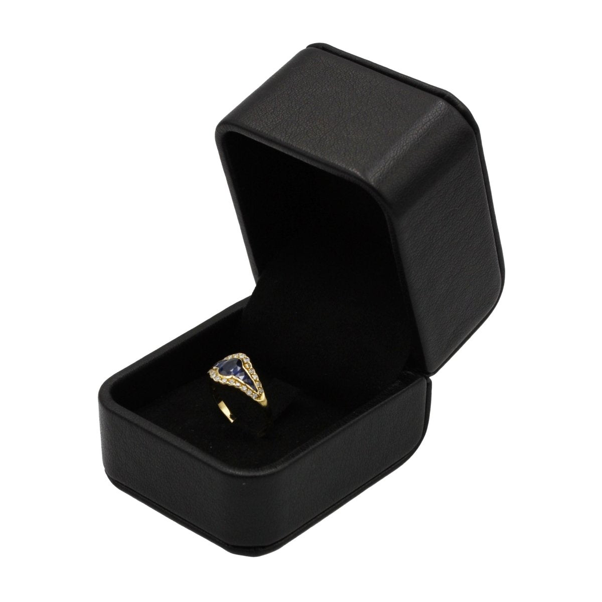 Bague en or jaune, saphirs et diamants - Castafiore