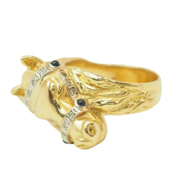 Bague en or jaune, saphirs, et diamants - Castafiore