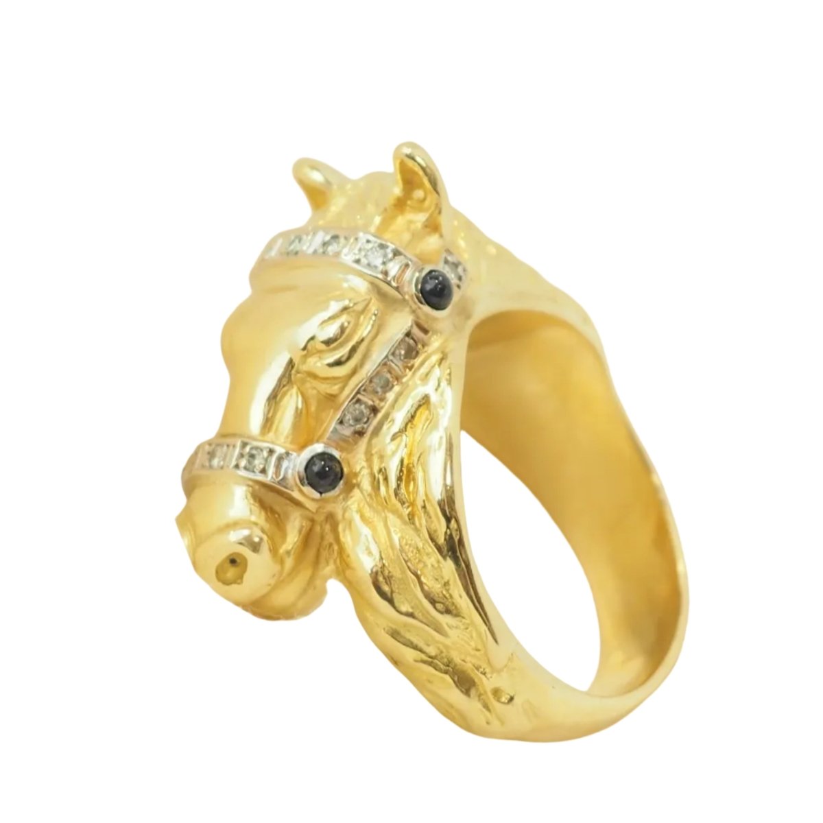 Bague en or jaune, saphirs, et diamants - Castafiore