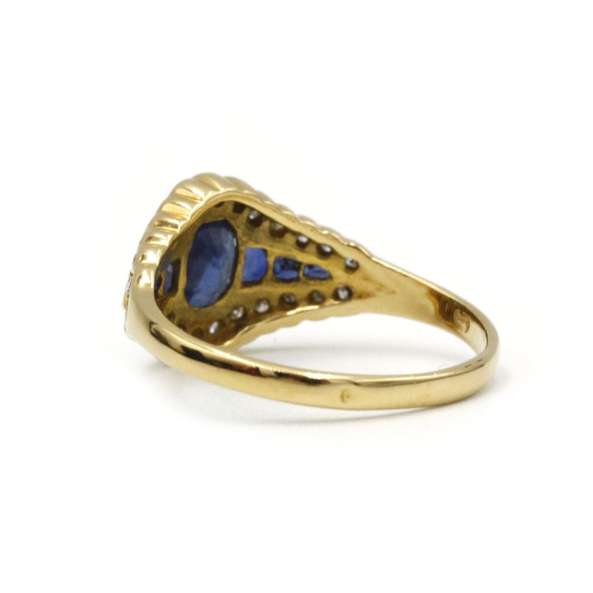 Bague en or jaune, saphirs et diamants - Castafiore