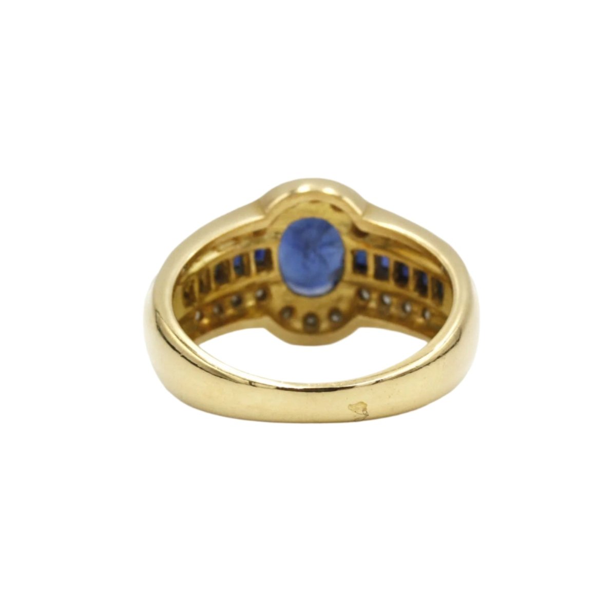 Bague en or jaune, saphirs et diamants - Castafiore