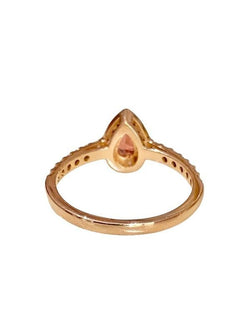 Bague, en or rose 18k, ornée d'une tourmaline et diamants - Castafiore