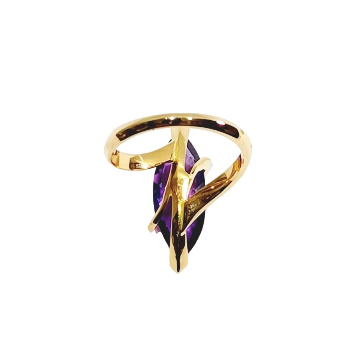 Bague en or rose et améthyste - Castafiore