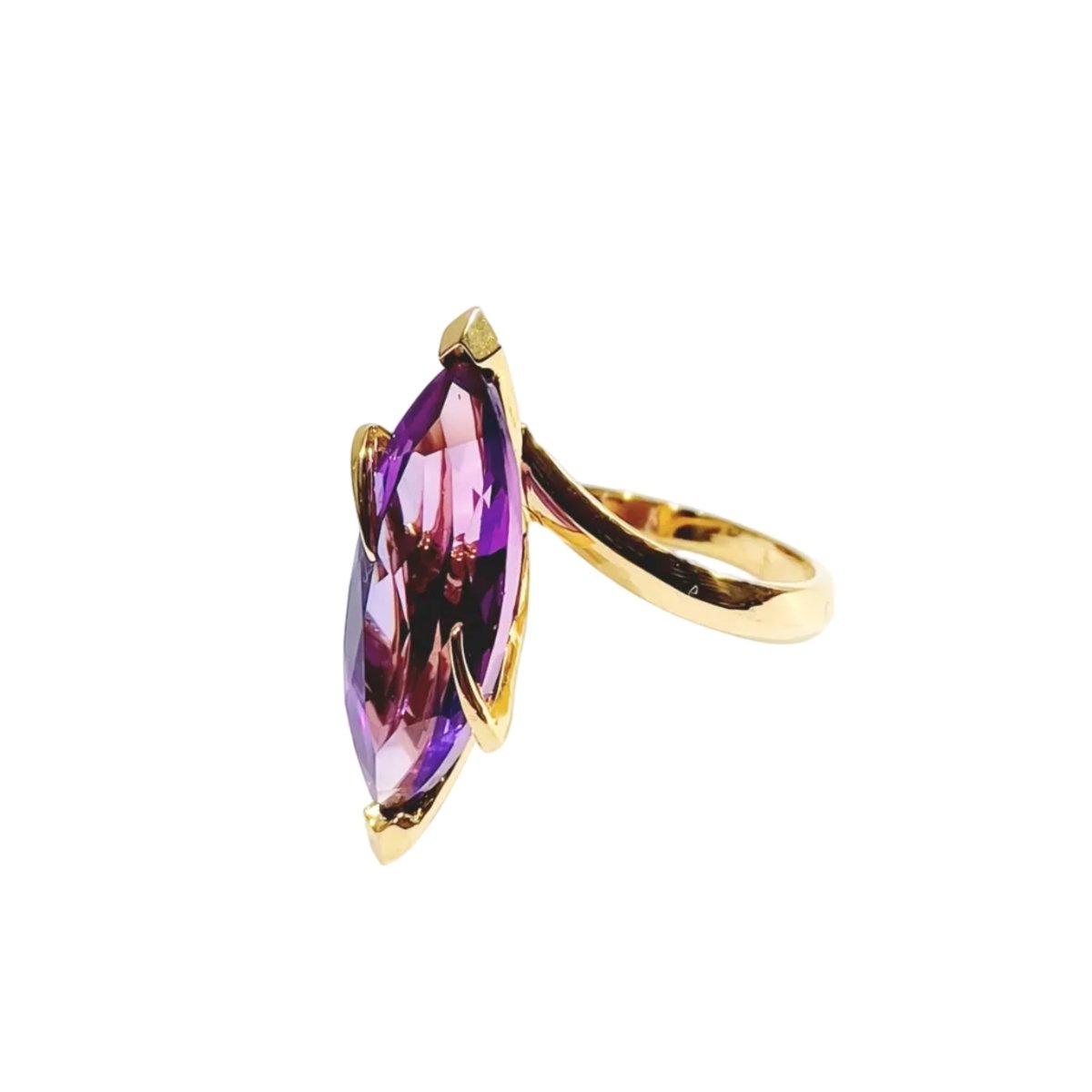 Bague en or rose et améthyste - Castafiore