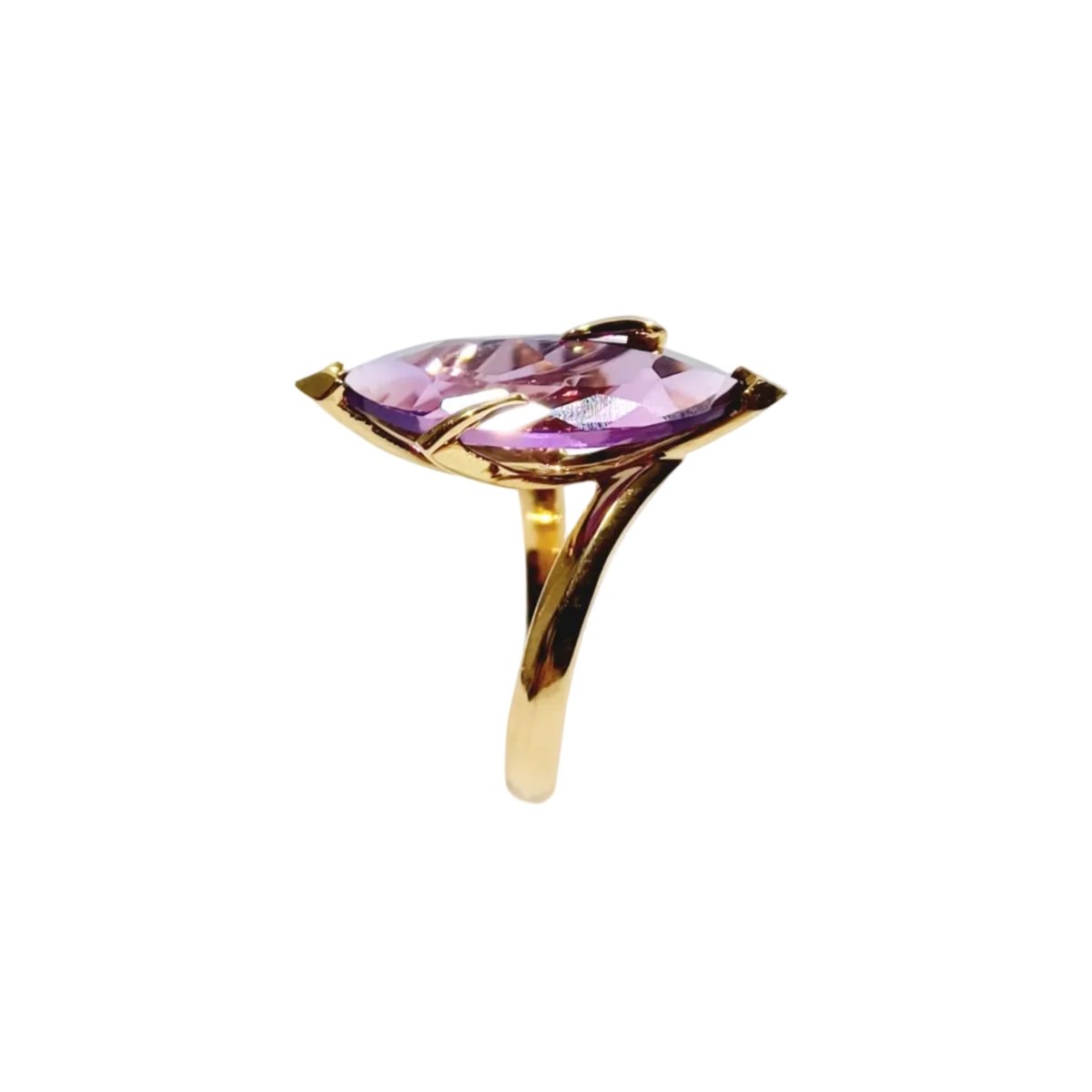 Bague en or rose et améthyste - Castafiore