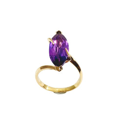 Bague en or rose et améthyste - Castafiore