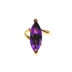 Bague en or rose et améthyste - Castafiore
