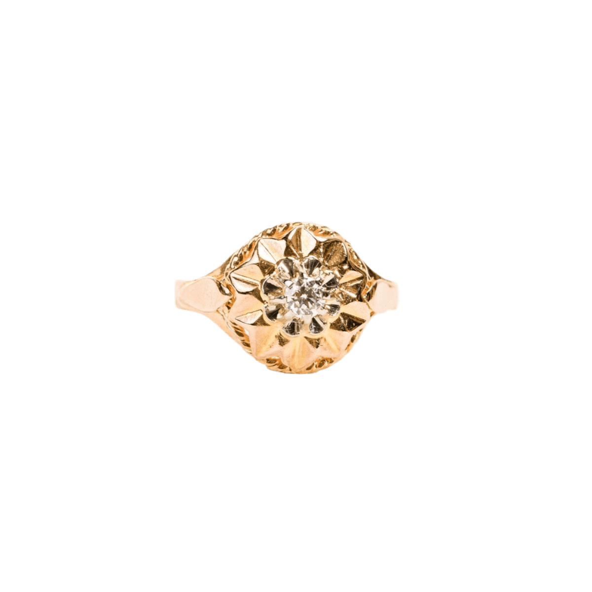 Bague en or rose et diamant - Castafiore