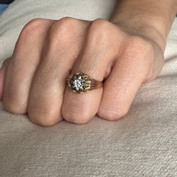 Bague en or rose et diamants - Castafiore