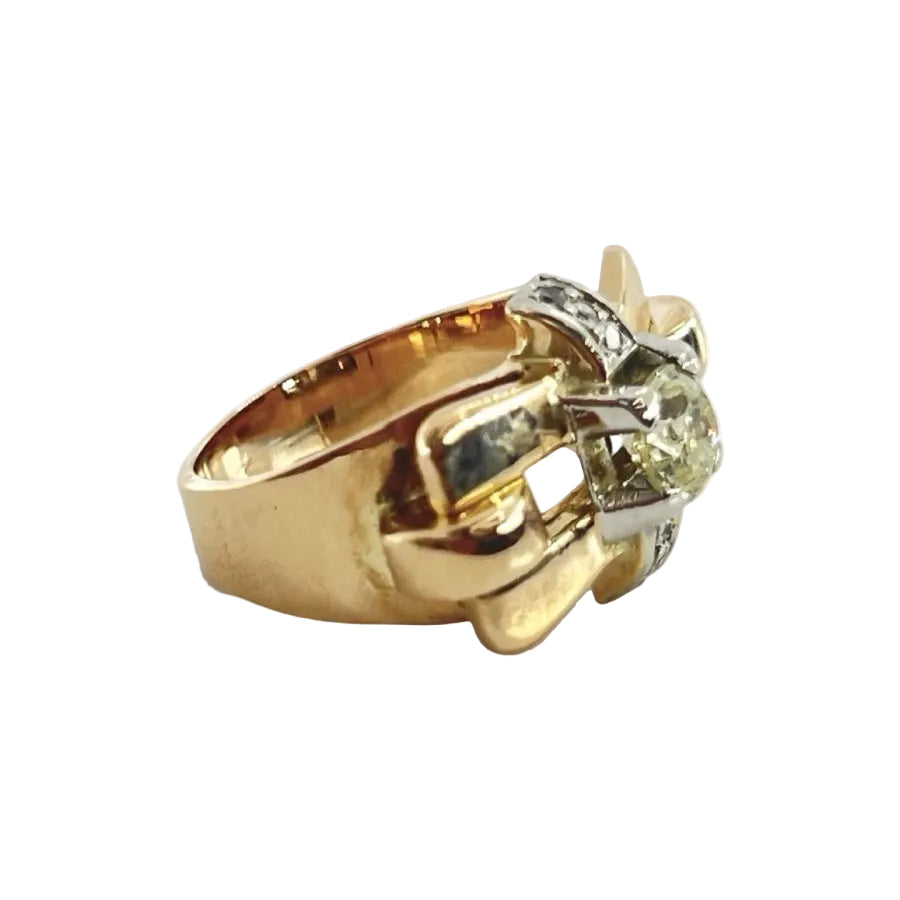 Bague en or rose et diamants - Castafiore
