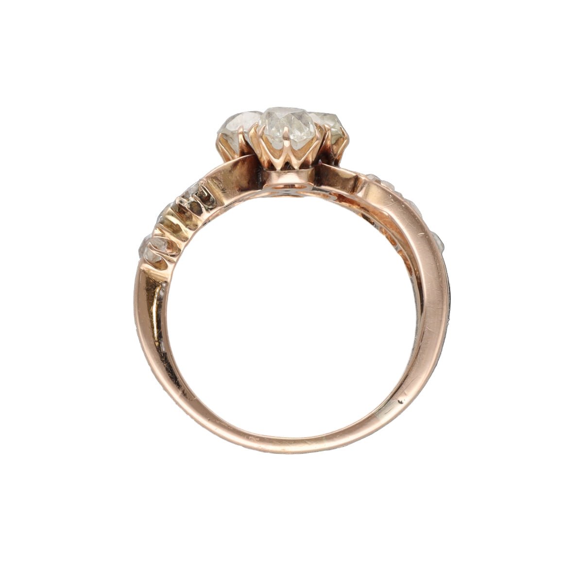 Bague en or rose et diamants - Castafiore